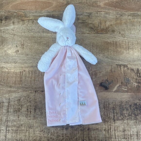 Bunnies by the Bay Buddy Baby Blankie/Comforter soft plush PINK 16"/40cm NEW - Picture 2 of 10